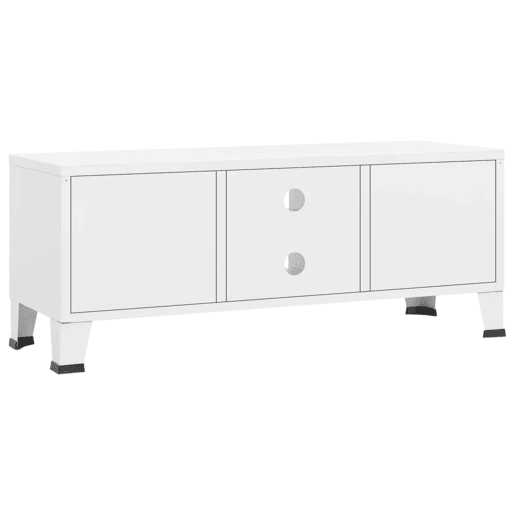 Móvel de TV - Modulo de TV - Armário de TV industrial 105x35x42 cm metal branco
