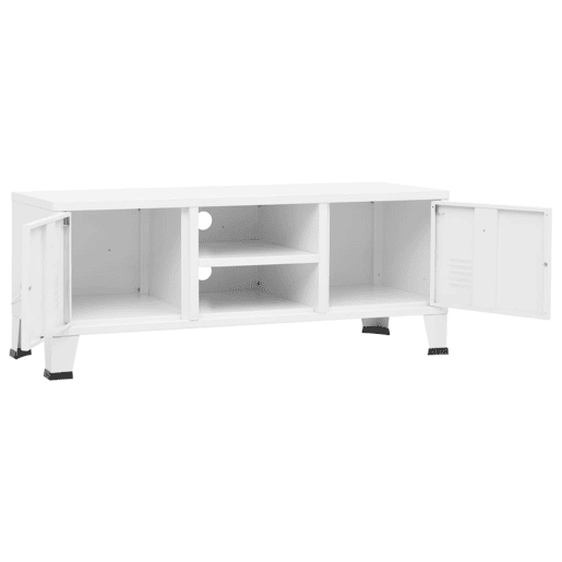 Móvel de TV - Modulo de TV - Armário de TV industrial 105x35x42 cm metal branco