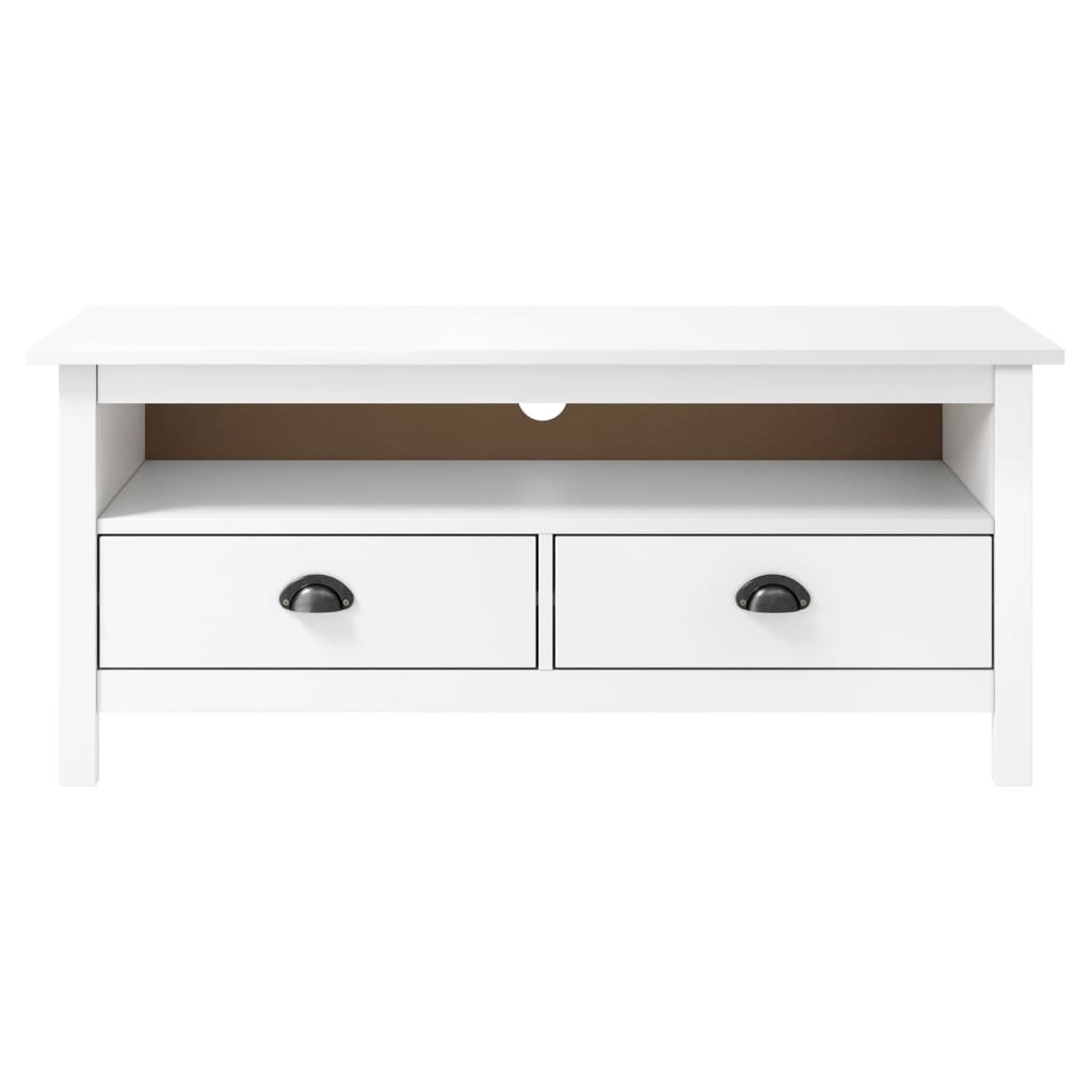 Mueble tv - mesa de tv hill madera maciza de pino blanco 110x40x47 cm