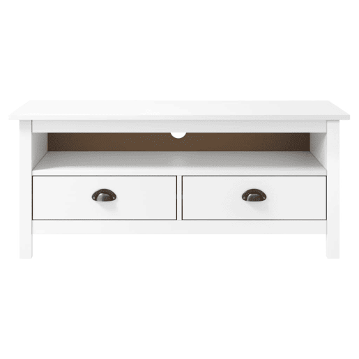 Móvel de TV - Modulo de TV - Armário de TV Hill 110x40x47 cm pinho maciço branco