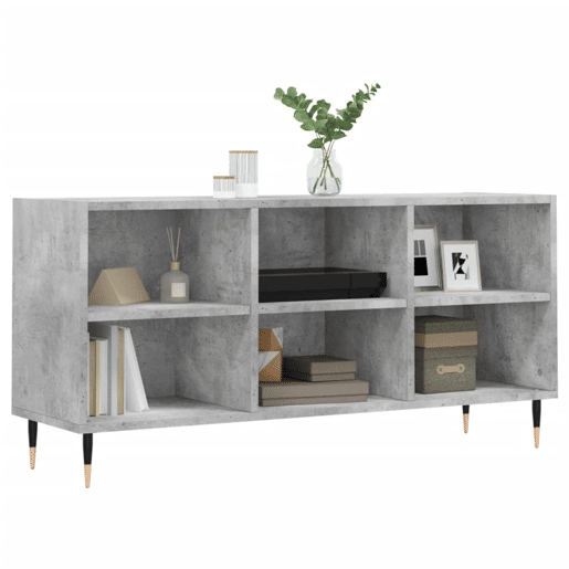 Móvel de TV - Modulo de TV - Armário de TV 103,5x30x50 cm derivados madeira cinzento cimento