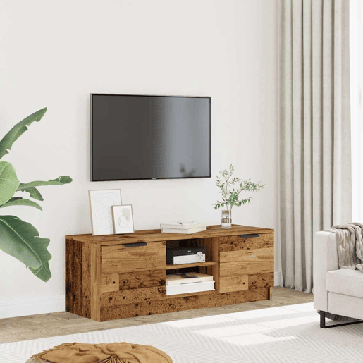 Móvel TV - Modulo de TV - Armário de TV madeira antiga 102x35x36,5 cm madeira trabalhada