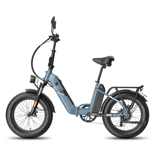 E-bike FAFREES FF20 Polar - Motor 500W Bateria 48V 13.4AH*2 Pneus De 20 Polegadas Freios a Disco Mecânicos - Azul-acinzentado