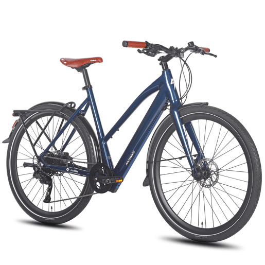 FAFREES F700W Urbana Bicicleta Elétrica - Motor 250W Bateria 36V10AH Quadro em Alumínio - Azul