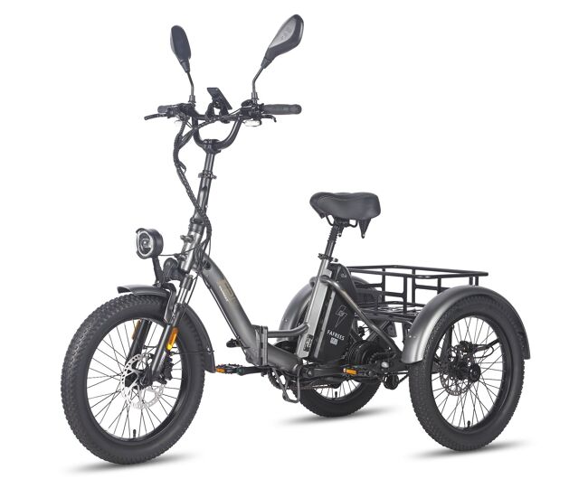 Fafrees f20 mate triciclo eléctrico - motor 500w batería 48v21ah frenos hidráulicos neumáticos de 20 pulgadas - gris