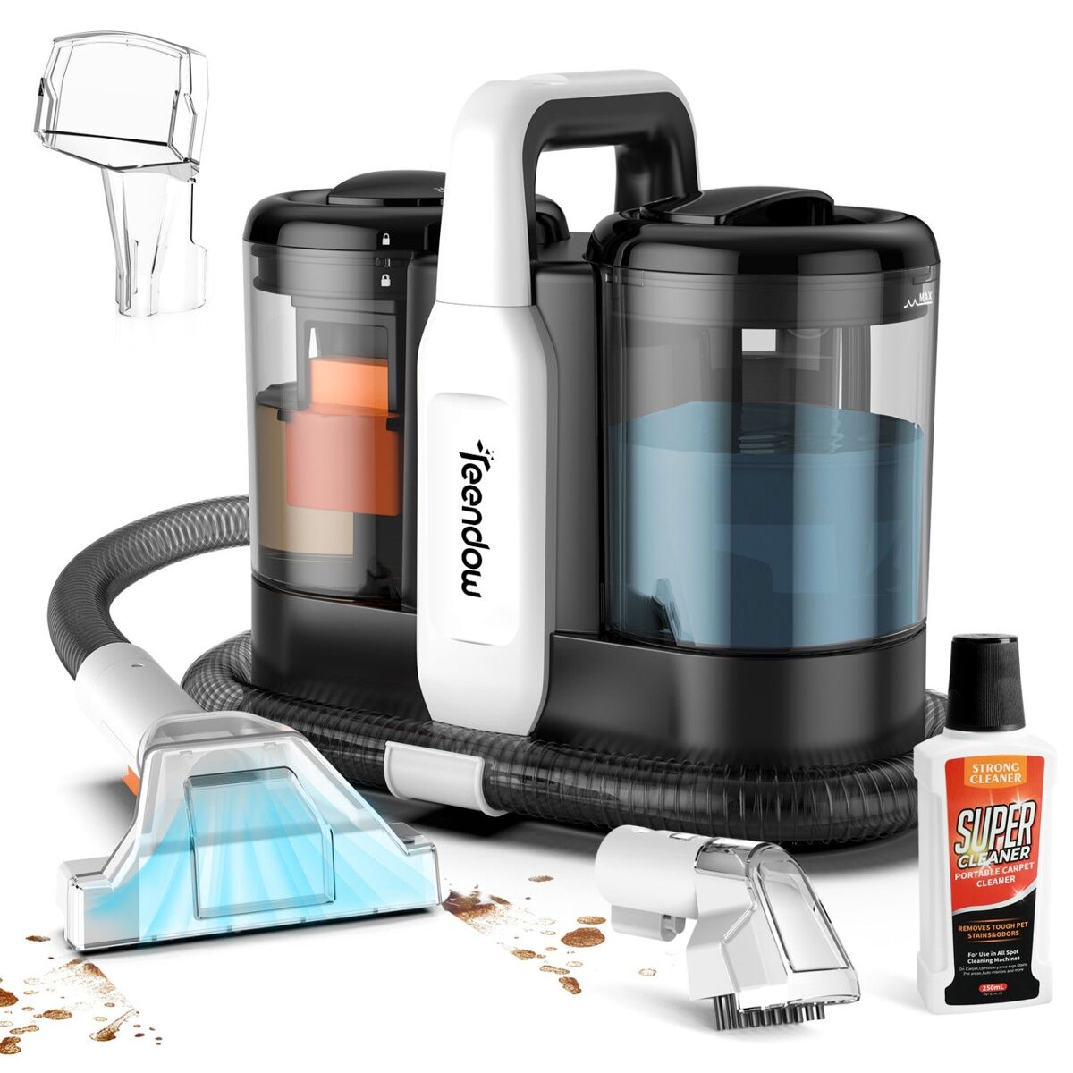 Teendow C5 Aspiradora - 450W 11000Pa 1500ML+800ML Ruido 80dB