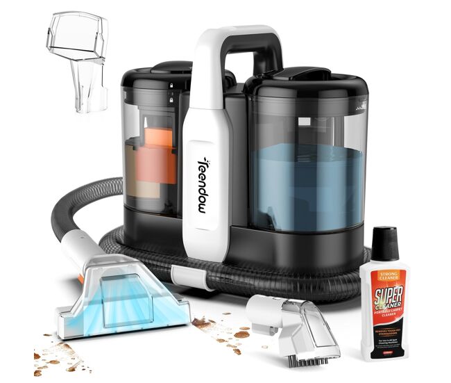 Teendow c5 aspiradora - 450w 11000pa 1500ml+800ml ruido 80db peso 4kg portátil y silenciosa - negro