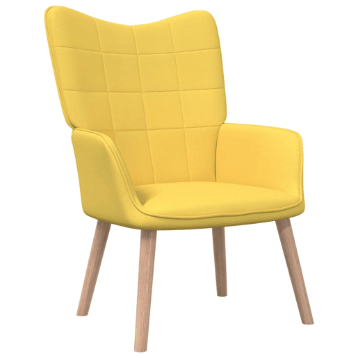 vidaXL Cadeira de descanso com banco tecido amarelo mostarda vidaXL Cadeira de descanso com banco tecido amarelo mostarda