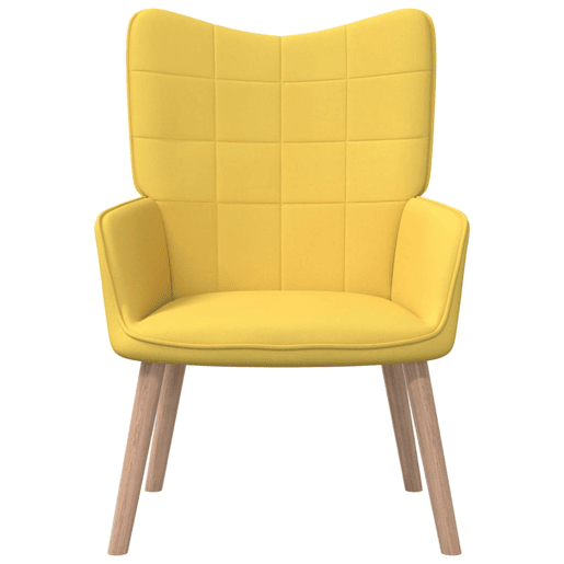 vidaXL Cadeira de descanso com banco tecido amarelo mostarda vidaXL Cadeira de descanso com banco tecido amarelo mostarda