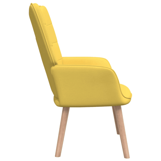 vidaXL Cadeira de descanso com banco tecido amarelo mostarda vidaXL Cadeira de descanso com banco tecido amarelo mostarda