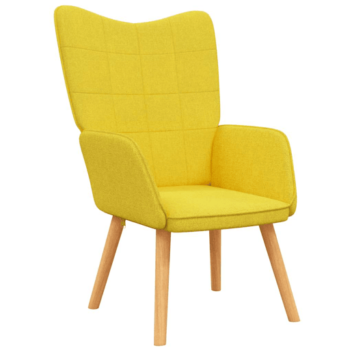 vidaXL Cadeira de descanso com banco tecido amarelo mostarda vidaXL Cadeira de descanso com banco tecido amarelo mostarda