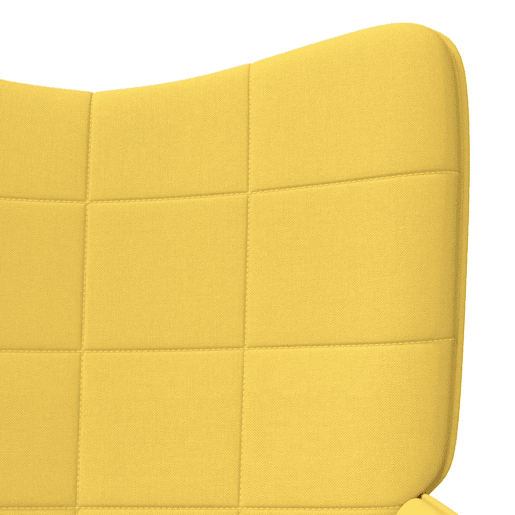 vidaXL Cadeira de descanso com banco tecido amarelo mostarda vidaXL Cadeira de descanso com banco tecido amarelo mostarda