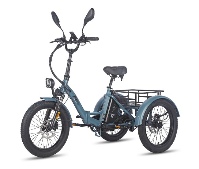 Fafrees f20 mate triciclo eléctrico - motor 500w batería 48v21ah frenos hidráulicos neumáticos de 20 pulgadas - gris azul