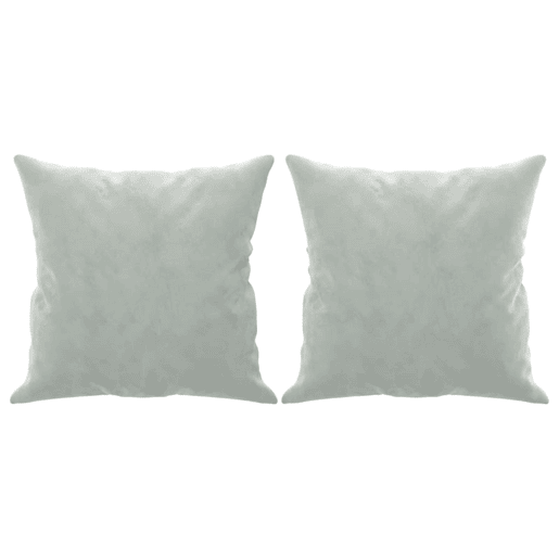 Sofá 3 lugares - Sofá fixo + almofadas decorativas 180cm veludo cinza-claro