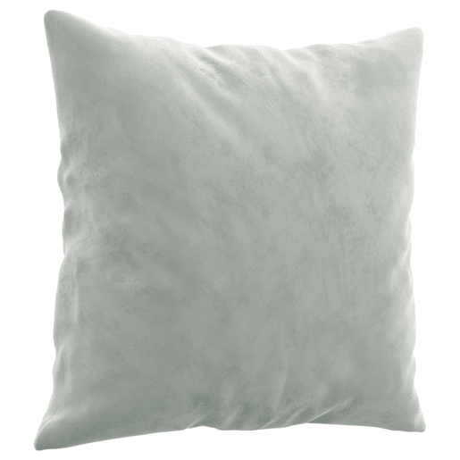 Sofá 3 lugares - Sofá fixo + almofadas decorativas 180cm veludo cinza-claro