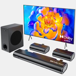 Hiwill A51 Barra de som - 5.1 380W com Subwoofer 5.25 Para TV Dolby Atmos - Preto