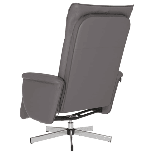 vidaXL Cadeira massagens reclinável capoio pés couro artificial cinza vidaXL Cadeira massagens reclinável capoio pés couro artificial cinza