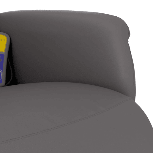 vidaXL Cadeira massagens reclinável capoio pés couro artificial cinza vidaXL Cadeira massagens reclinável capoio pés couro artificial cinza