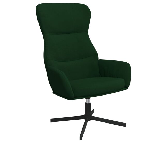 Vidaxl silla de relajación de terciopelo verde oscuro