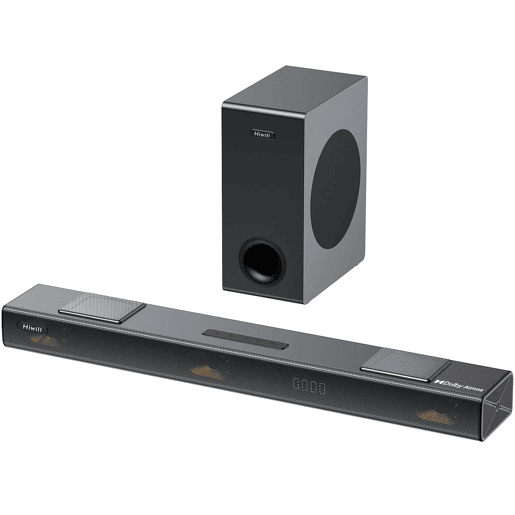 Hiwill A312 Barra de Som - 3.1.2 Dolby Atmos 400W com Subwoofer 5,25 - Preto