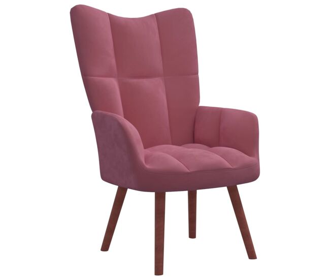Vidaxl sillón de relax de terciopelo rosa