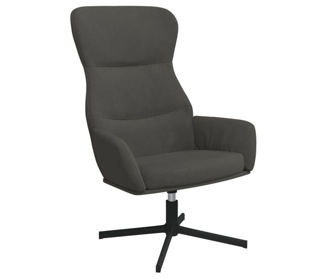 Vidaxl sillón de relax de terciopelo gris oscuro