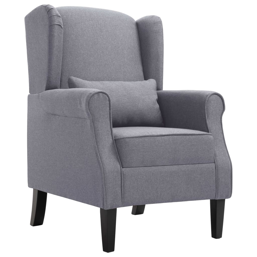 Vidaxl sillón de tela gris oscuro