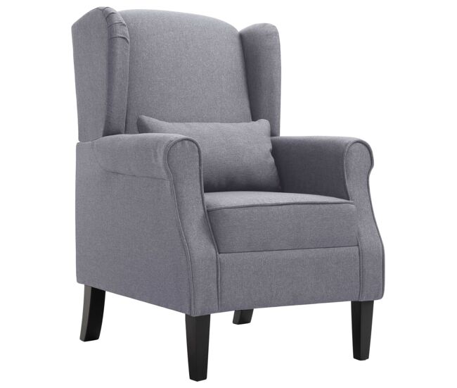 Vidaxl sillón de tela gris oscuro
