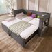 Sofá cama individual de algodón y lino Sofá cama individual de algodón y lino Beige