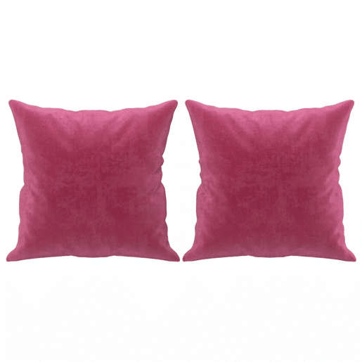 Sofá 3 lug. - Sofá fixo + almofadas decorativas 180cm veludo vermelho tinto