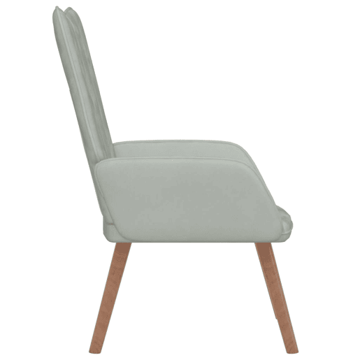 vidaXL Cadeira de descanso veludo cinzento-claro vidaXL Cadeira de descanso veludo cinzento-claro