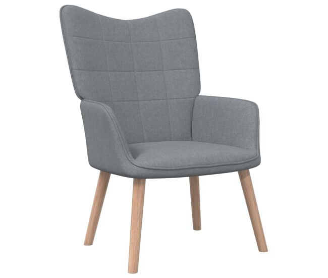 Vidaxl sillón de relax de tela gris claro