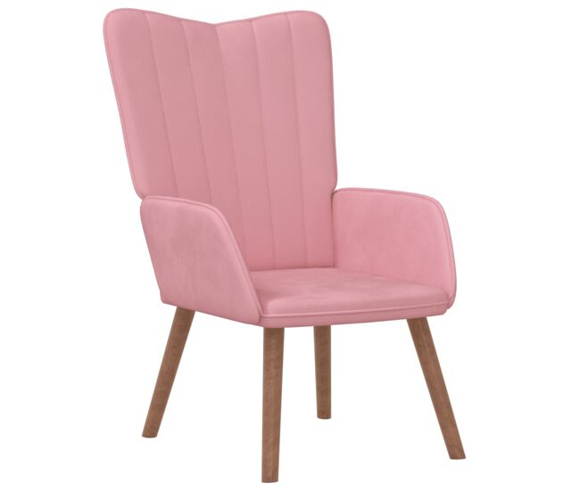 Vidaxl sillón de relax de terciopelo rosa
