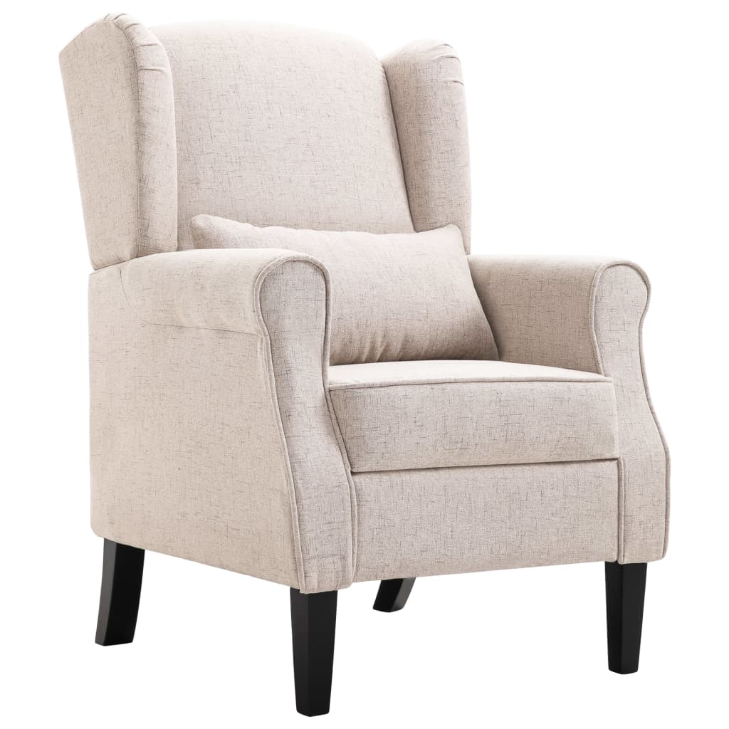 Vidaxl sillón de tela beige