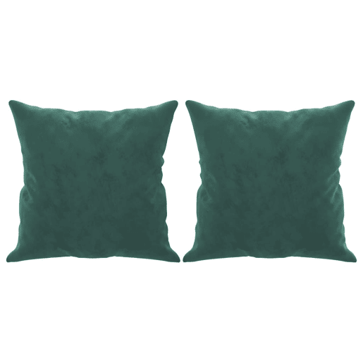 Sofá 3 lug. - Sofá fixo c almofadas decorativas 180 cm veludo verde-escuro