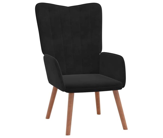 Vidaxl sillón de relax de terciopelo negro