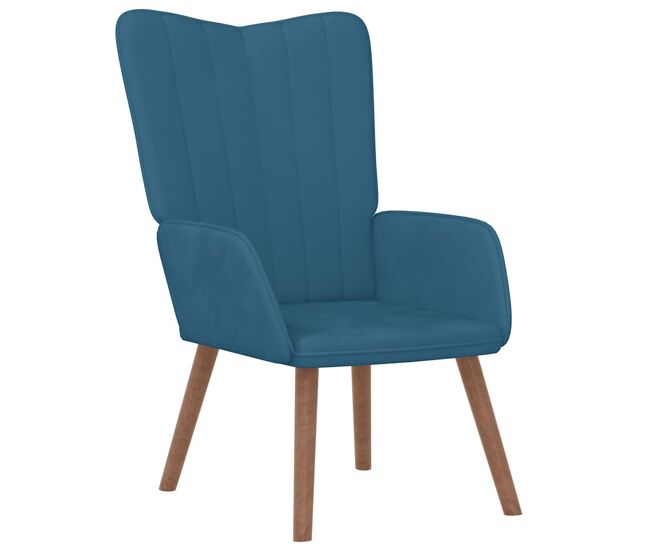Vidaxl sillón de relax de terciopelo azul