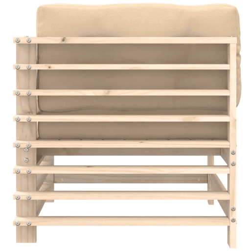 vidaXL Sofás de canto com almofadões 2 pcs pinho maciço vidaXL Sofás de canto com almofadões 2 pcs pinho maciço