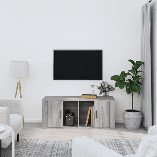 Móvel de TV - Modulo de TV - Armário de TV 100x35x40 cm derivados de madeira cinzento sonoma