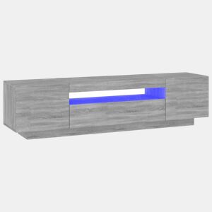 Móvel de TV - Modulo de TV - Armário de TV com luzes LED 160x35x40 cm sonoma cinzento