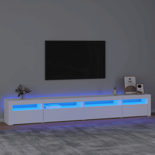 Móvel de TV - Modulo de TV - Armário de TV com luzes LED 270x35x40 cm branco