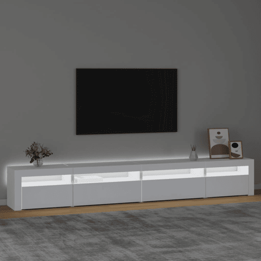 Móvel de TV - Modulo de TV - Armário de TV com luzes LED 270x35x40 cm branco