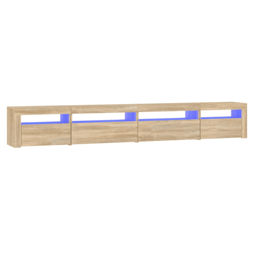 Móvel de TV - Modulo de TV - Armário de TV com luzes LED 270x35x40 cm carvalho sonoma
