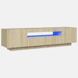Móvel de TV - Modulo de TV - Armário de TV com luzes LED 160x35x40 cm carvalho sonoma