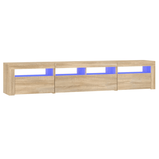 Móvel de TV - Modulo de TV - Armário de TV com luzes LED 210x35x40 cm carvalho sonoma