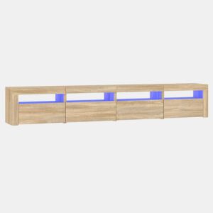 Móvel de TV - Modulo de TV - Armário de TV com luzes LED 240x35x40 cm carvalho sonoma