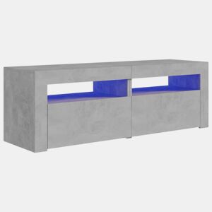 Móvel de TV - Modulo de TV - Armário de TV com luzes LED 120x35x40 cm cinzento cimento