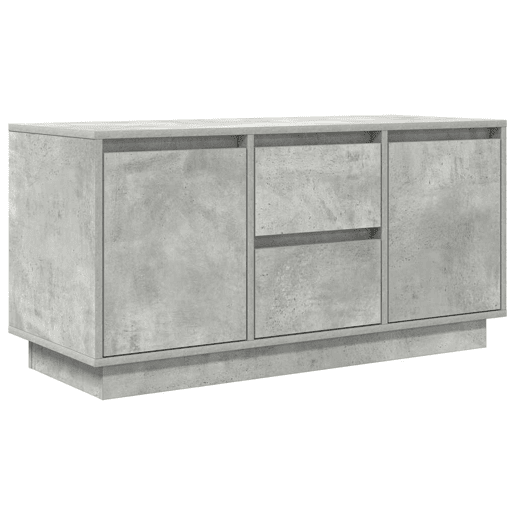 Móvel de TV - Modulo de TV - Armário de TV com luzes LED 100x41x50 cm cinzento cimento