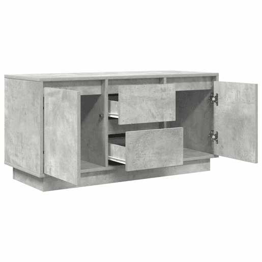 Móvel de TV - Modulo de TV - Armário de TV com luzes LED 100x41x50 cm cinzento cimento