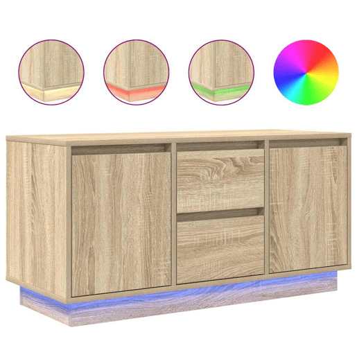 Móvel de TV - Modulo de TV - Armário de TV com luzes LED 100x41x50 cm carvalho sonoma